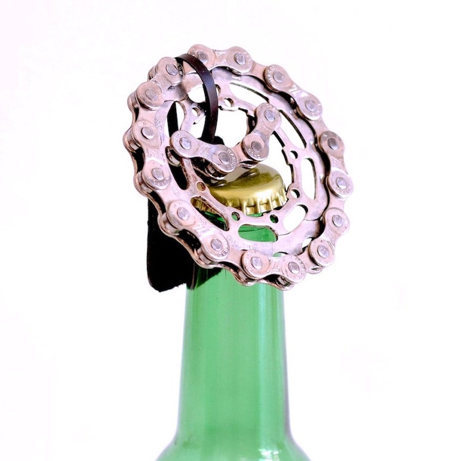 Bike Chain & Custom Engraving Bottle Opener - Eco Promotional Item